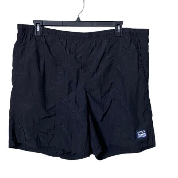 Speedo Men’s Swim Trunks Size Large Pockets Drawstring Navy Blue Beach V… - Picture 1 of 8